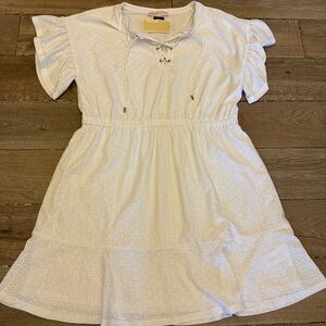 Michael Kors White Eyelet Kids Dress